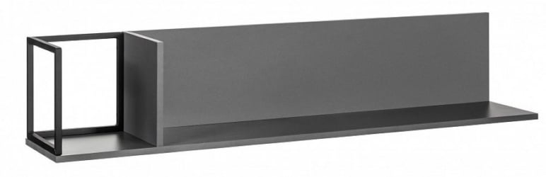 Полка в гостиную City большая графит