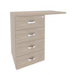 Тумба приставная (универсальная л/пр) ONIX O.TPU-4 Дуб Аттик