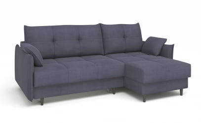 Диван Каролина  угловой универсальный ткань Lamb slate (1600*2260*930) Синий, 2106399/51841/7