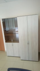 Шкаф для одежды глубокий Глассй 6.19.302 Дуб сантана светлый / Glassy