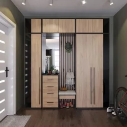 Тумба комбинированная с зеркалом Неаполь ЛД 134.080.000 Черный Дуб Золотой