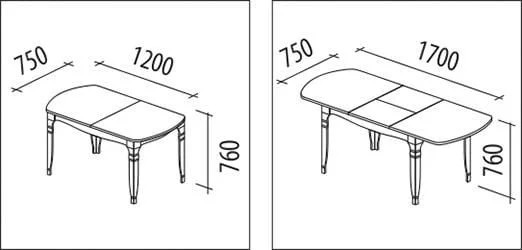 Стол обеденный раскладной Орфей-25.10