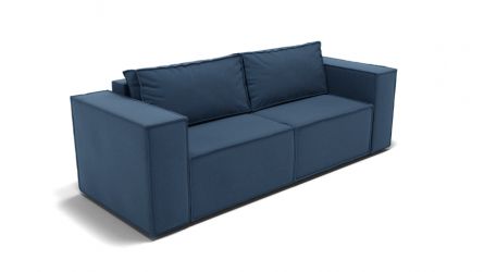 Диван Рашт (ЗР) Цвет фасада: Синий; Тип: Прямой; Материал фасада: Металл/Велюр