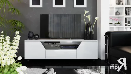 Тумба ТВ тип 4 Diamond Белый глянец