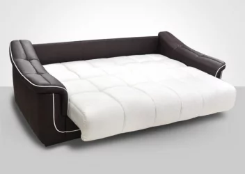 Диван-кровать Кристалл саваж 6 лаки дарк браун микровелюр кожа 24-3