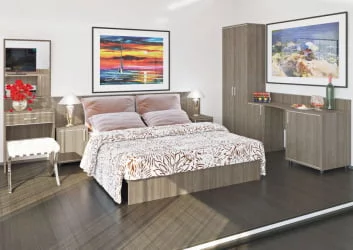 Кровать с ортопедическим основанием и изголовьем LIGHT С-КИ-120 Вяз Благородный