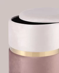 Пуф Кэрри с ящиком велюр Розовый