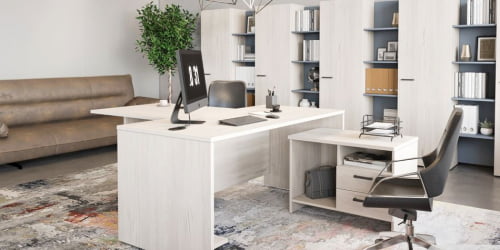 Комплект офисной мебели LEMO №4 Сосна Скандинавия Маренго