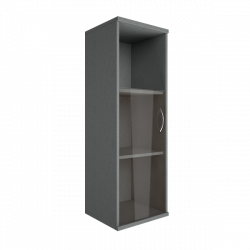 Шкаф средний узкий левый Riva А.СУ-2.2 Л Венге/Металлик