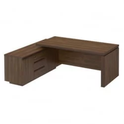 Стол руководителя на опорной тумбе MARK МК 136 правый Орех тоскана