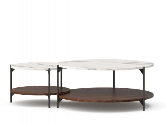 Комплект журнальных столов Вилена Орех/Монте Белый