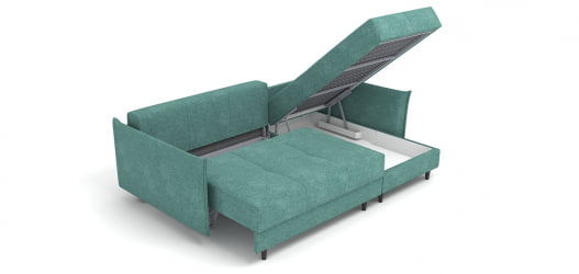 Диван Каролина  угловой универсальный ткань Lamb slate (1600*2260*930) Синий, 2106399/51841/7