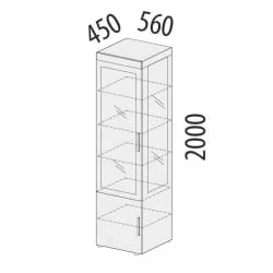 Шкаф-витрина (сервант) лев/прав Тиффани 600.08