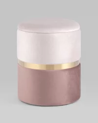 Пуф Кэрри с ящиком велюр Розовый