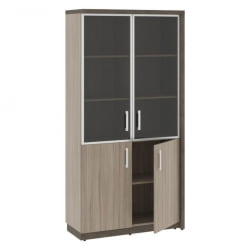 Шкаф комбинированный правый WOOD&STONE СФ-534894 Бетон Чикаго темный Дрифтвуд