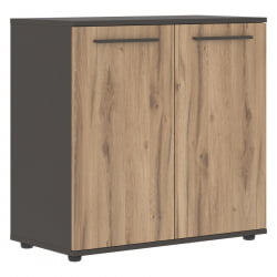 Шкаф с глухими малыми дверьми ЕДИС ЕЛCС 85.1 Дуб Денвер светлый Мокко Мокко / EDIS ELCS