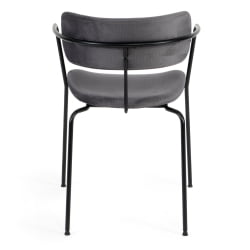 Стул VAN HALLEN (mod. 2433S) ткань/металл, 54,5х53,5/76 см, высота до сиденья 46 см, серый/черный