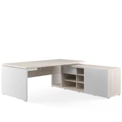 Угловой стол с тумбой ZIO28510321 Светлый дуб