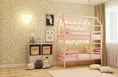 Кровать-домик RooRoom кд-77Р Розовый