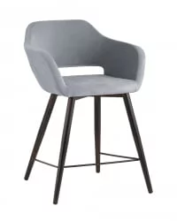 Стул полубарный Саймон ПЛ велюр Cерый / Cерый