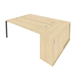 Рабочая станция с опорным шкафом-купе Метал Сйстем Б.РС-СШК-1.5 Акация/Антрацит / Metal System