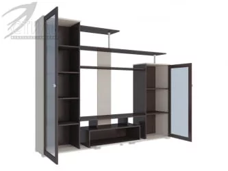Современная стенка в гостиную Соло 5 Венге дуб молочный