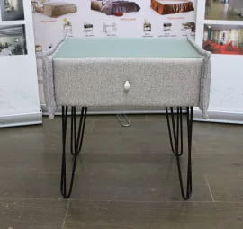 Тумбочка Лейд в ткани Тафт на опорах CХКС / Taft CHX