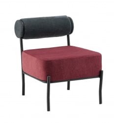 Кресло Ponpoun К темно-серый бордо