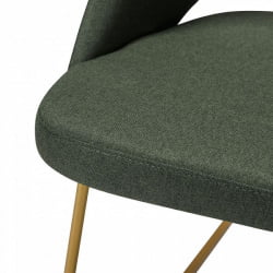Кресло Ларс темно-зеленый/Линк золото / Lars