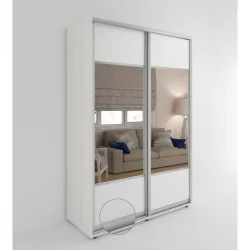 Шкаф-купе без зеркал Акцент-Дуэт КВ 1400х600 Выбеленное дерево