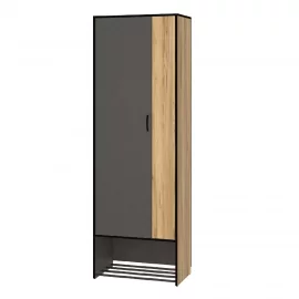 Шкаф двухстворчатый Ольга-Лофт 3 Дуб Крафт золотой Темно-серый