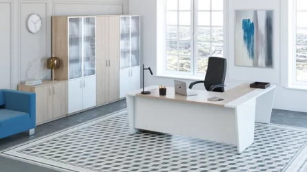 Шкаф для бумаг, глянец ASTI AST33951021 Вяз Белый