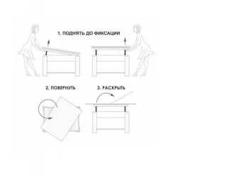 Журнальный стол-трансформер Агат-34 (02) Оникс