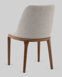 Стул Вудмайкл каркас дерево цвет темный орех рогожка бежевый