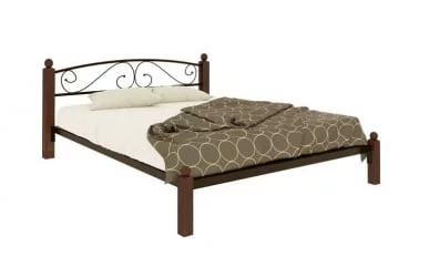 Кровать Вероника Lux 1200х1900 Коричневая