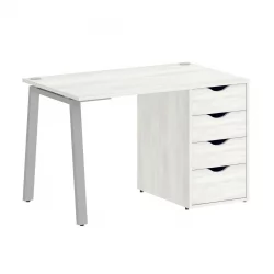 Стол письменный HOME OFFICE VR.SP-3-118.4.A Снежная Платина/Серый металл