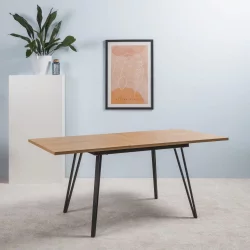 Стол раздвижной Диего 120-160 Дуб Корбридж_БЕЛЫЙ