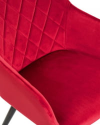 Стул обеденный ДОБРИН РОБЕРТ (черные матовые ножки, велюр В108-37 Бордовый) 2 шт / DOBRIN ROBERT V108-37