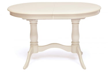 Стол раскладной Eva (EV-T4EX) дерево гевея/мдф, 120+39х80х75см, ivory white (слоновая кость 2-5)
