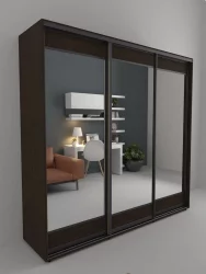 Шкаф-купе 3-х дверный Акцент-Лайт 3 1500х600 Венге