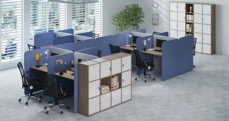 Перегородка боковая проходная Колл-центр КC.Б(П) Ромео-01 / KC.B(P) Romeo-01