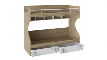 Кровать 2-х ярусная Оксфорд ТД-139.11.01 Ривьера Белый с рисунком