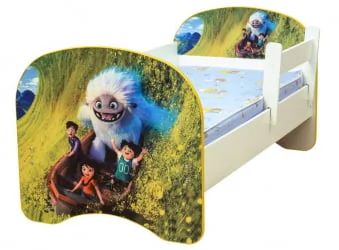 Кровать детская с фотопечатью без ящика 800*1900 Снежный человек