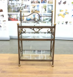 Тумбочка Луиза кованая без ящика шоколад