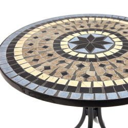 Стол Secret de Maison ROMEO (mod. PL08-1070-1-GBRN) металл, 60х72см, черный/плитка ASTRA