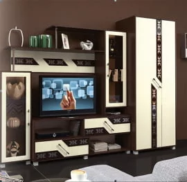 Современная стенка в гостиную Зодиак со шкафом