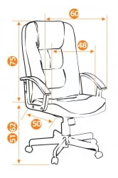 Кресло руководителя CH9944 хром (черный 36-6)