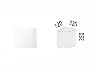 Антресоль торцевая (лев/прав) Бьянка 102.107