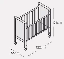 Кровать Micuna Nicole 120x60 White