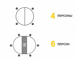 Круглый стол из стекла Орфей 51 (02) Мрамор бежевый